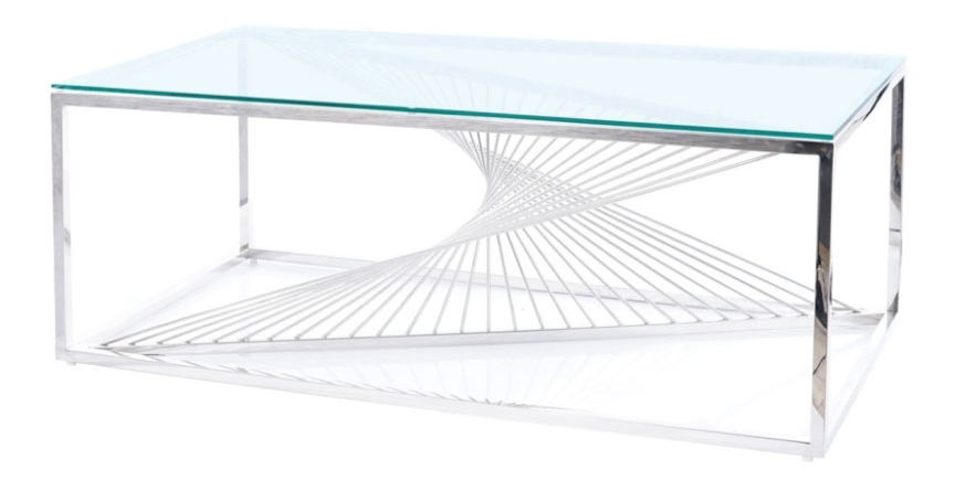 Dohányzóasztal Freddie (Üveg + króm)