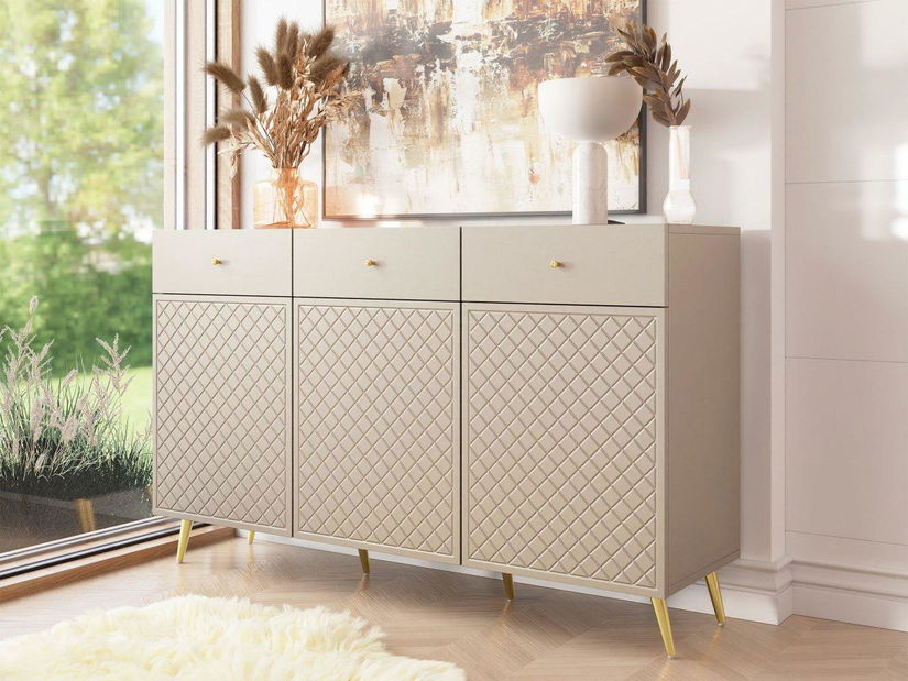 Komoda Borunti 3D3SZ (pieskovo béžová) *výpredaj 