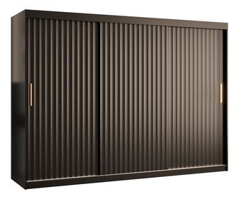 Šatníková skriňa 250 cm Riana Wa 1 250 (čierna)