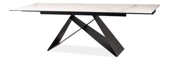 Rozkladací jedálenský stôl 160-240 cm Wallace (čierna) (pre 6 až 8 osôb)