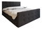 Franciaágy Boxspring 140 cm Milagros 1 (fekete) (matraccal és tárolóhellyel)