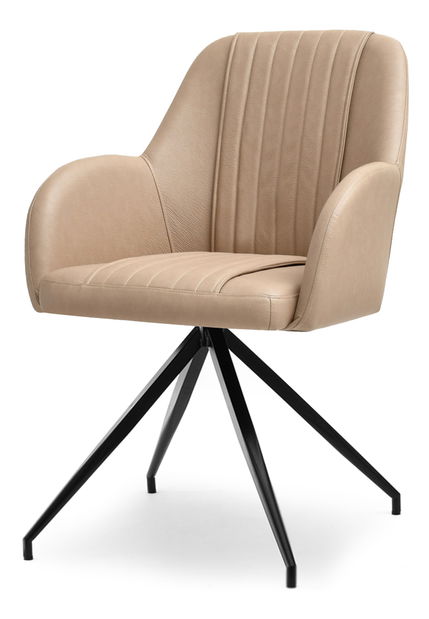 Stolička Cruz (béžová + čierna)