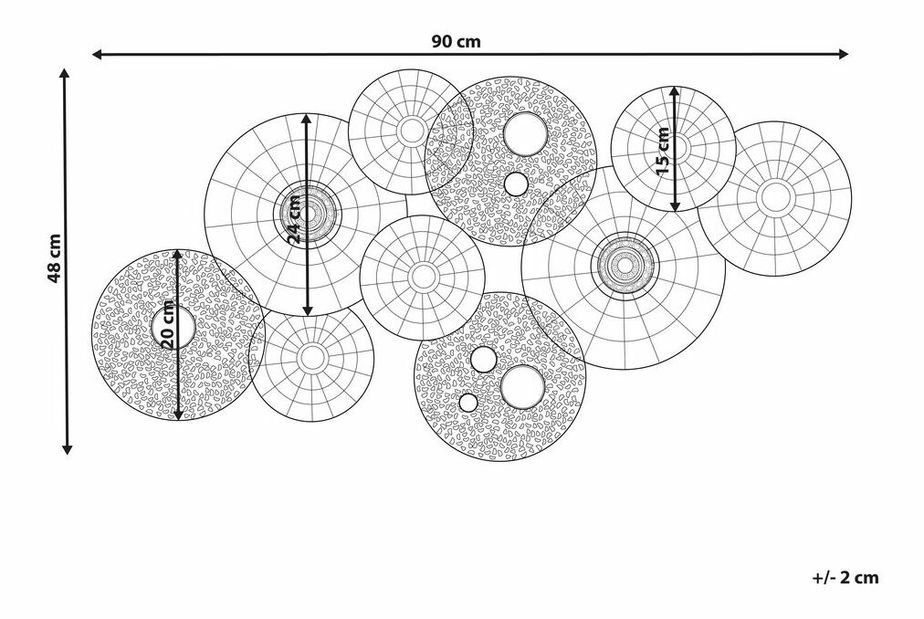Nástenná dekorácia HASSA (modrá + béžová)