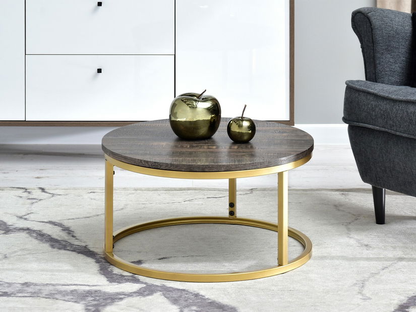 Konferenčný stolík Kolja Stolik S (dub + zlatá)