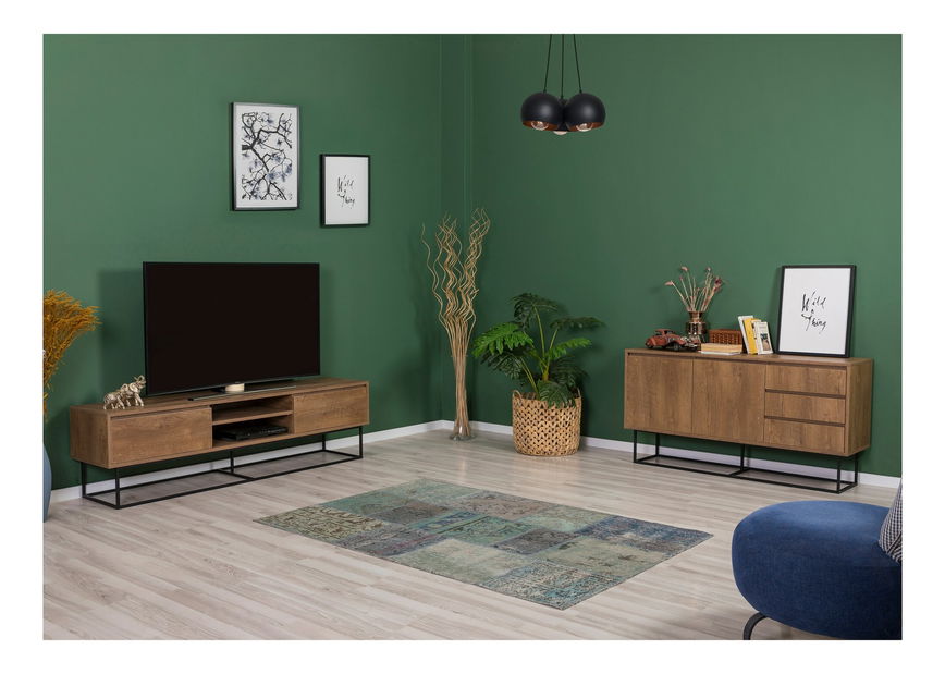 Set za dnevni boravak Laxi 7 (orah + crna)