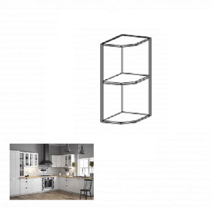 Gornja kuhinjska polica G25P Provansa (bijeli + andersen bor)