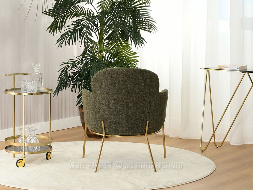 Fotelja Baggie F (zelena + zlatna)