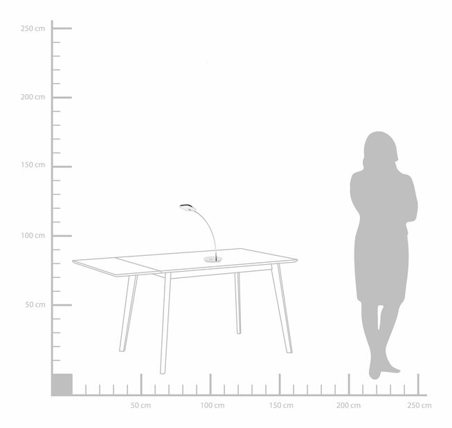 Asztali lámpa Tanger (ezüst)