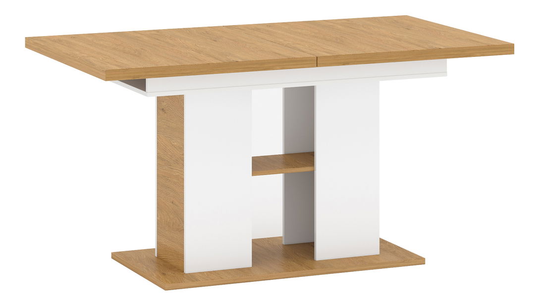 Masă de sufragerie extensibilă (pentru 6 8 persoane) Mebel Bos Andre (alb mat)