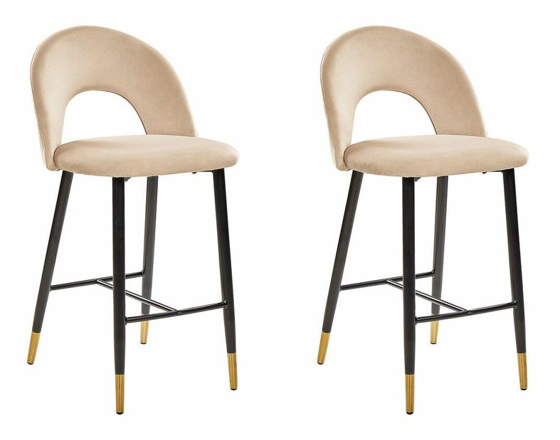 Set 2 ks barových stoličiek Fabian (béžová)