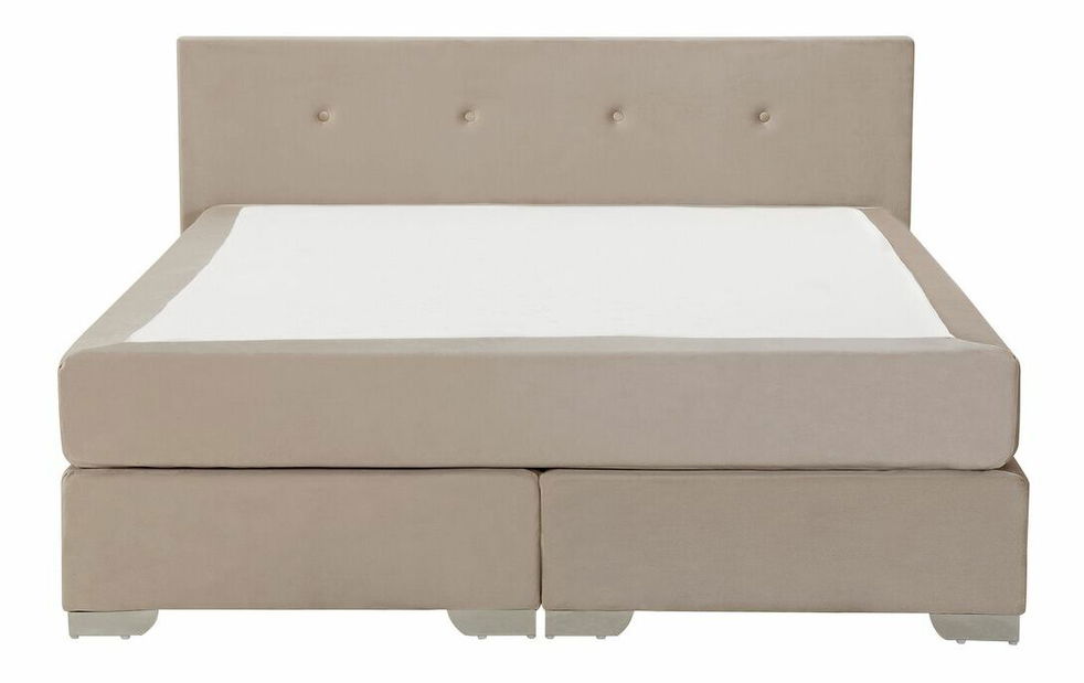 Bračni krevet Boxspring 180 cm CONSOLE (s podnicom i madracem) (bež)