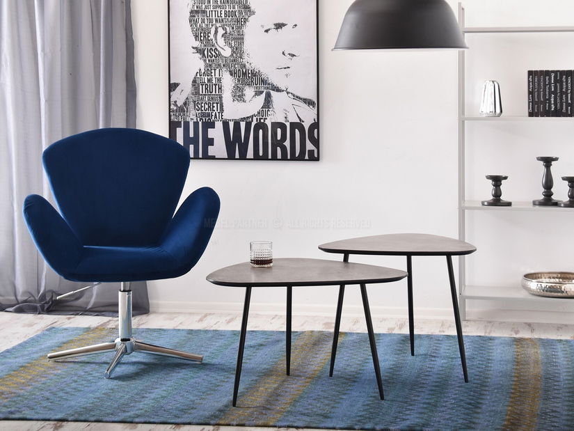 Konferenčný stolík Rossi Xl (betón + čierna)