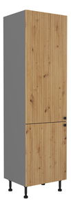 Dulap de alimente încorporat pentru frigider Avantoe 60 LO-215 2F (Stejar artisan + Antracit)