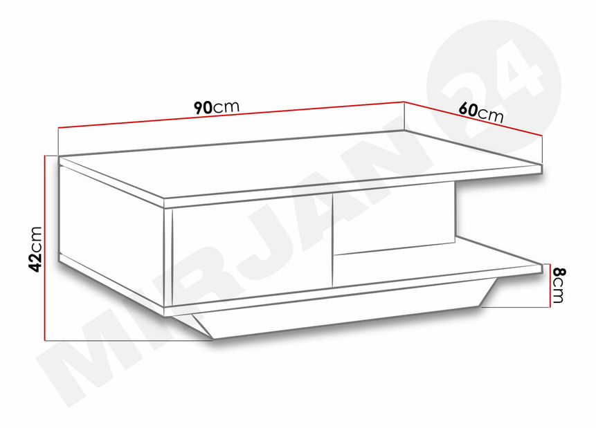 Stolić za kavu Feraleo (bijela + bijeli sjaj)