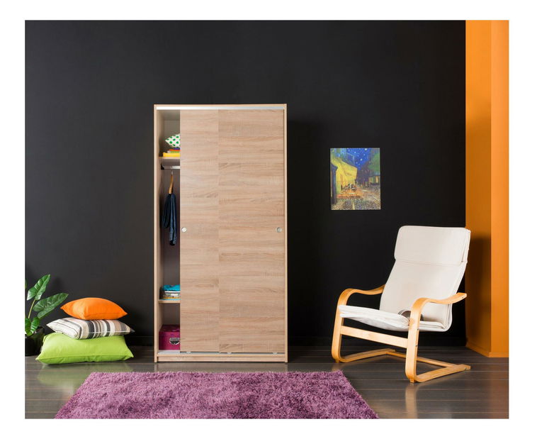 Šatníková skriňa s posuvnými dverami Seworella 1 (dub sonoma)