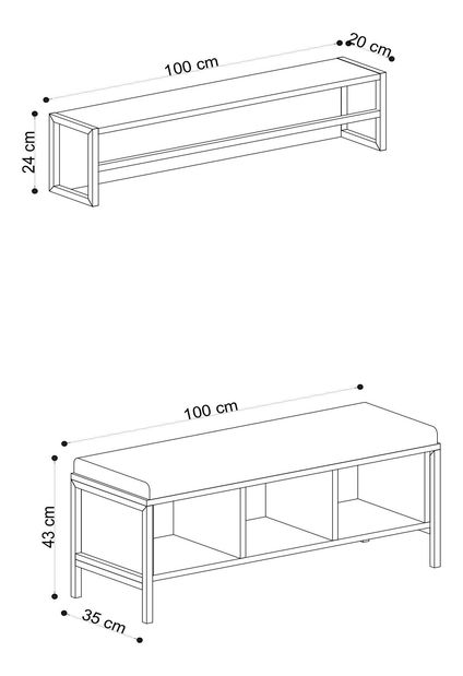 Predsieňová zostava Aliex 18 (travertín)