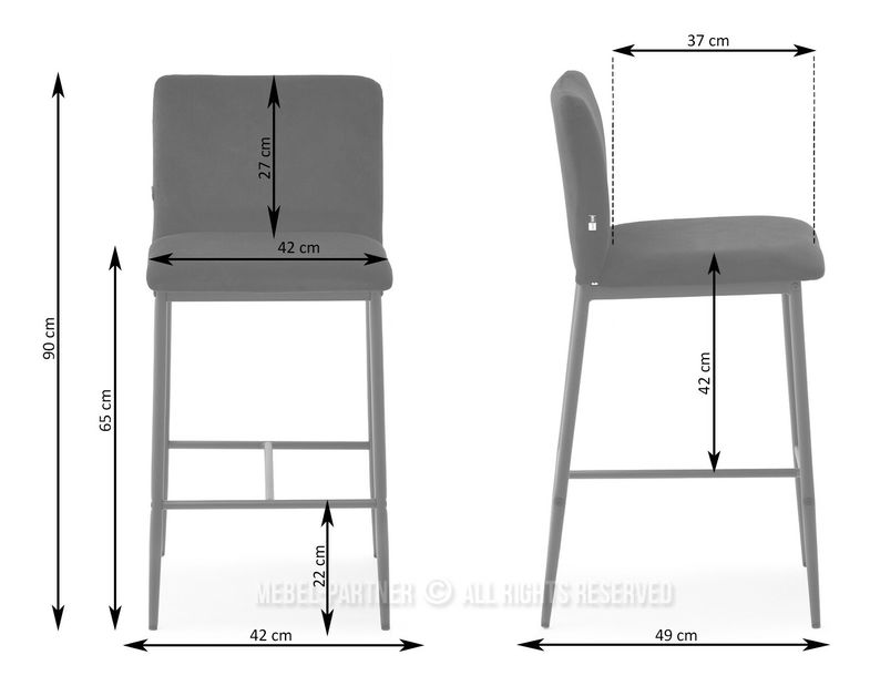 Scaun bar Jundino (negru)