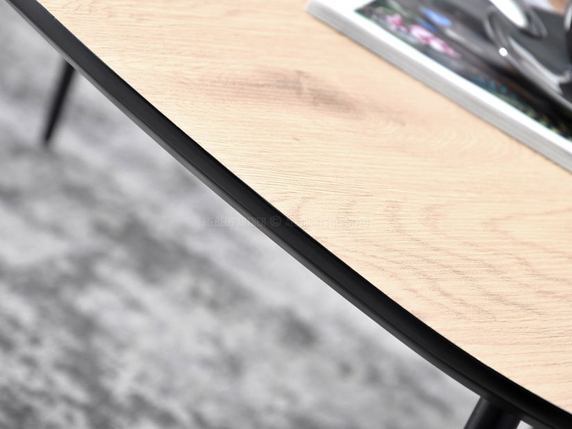 Konferenčný stolík Rossi Zest Xl (sonoma + čierna)