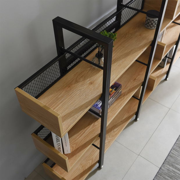 Raft Kelama Typ 1 (negru + acacia)