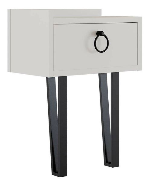 Noptieră Asir Spongy (alb)