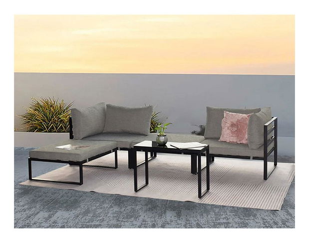 Vrtni set Adicionales (antracit + svijetlosiva) (za 4 osobe)