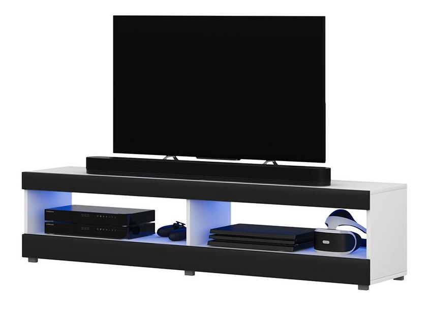 Masă TV Violett 100 (cu iluminat) (alb + negru)