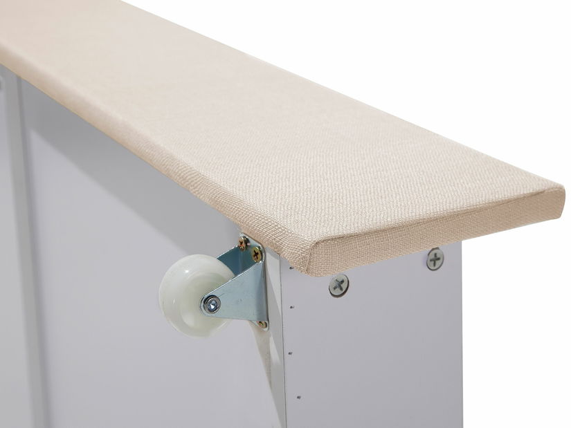 Pat matrimonial 160 cm MONTHY (cu spațiu de depozitare) (cu somieră) (bej) *vânzare stoc