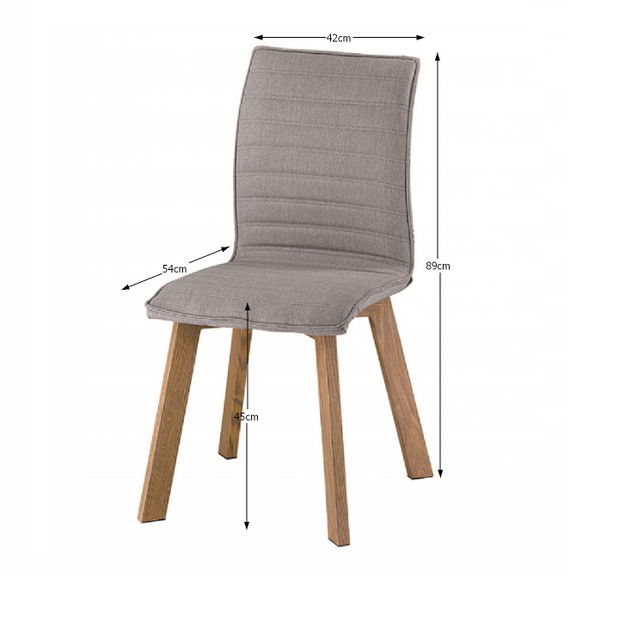 Étkezőszékek Nakisha (szürke anyag)