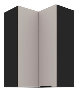 Gornji kutni kuhinjski ormarić Aaron 60x60 GN-90 2F (90°) (crna mat + kašmir)
