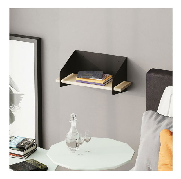 Fali polc Media (fekete)