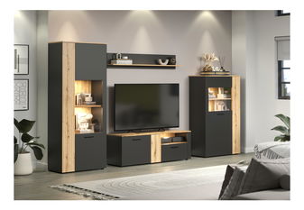 Komoda Esferas 2 (grafit + hrast evoke) 