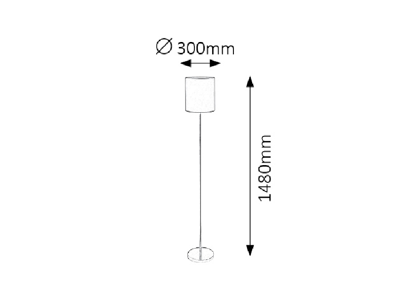 Stojanová lampa Monica 2529 (biela + zlatá + chrómová)