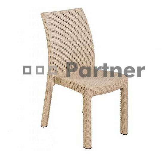 Záhradná stolička Puket piesková (Umelý ratan)