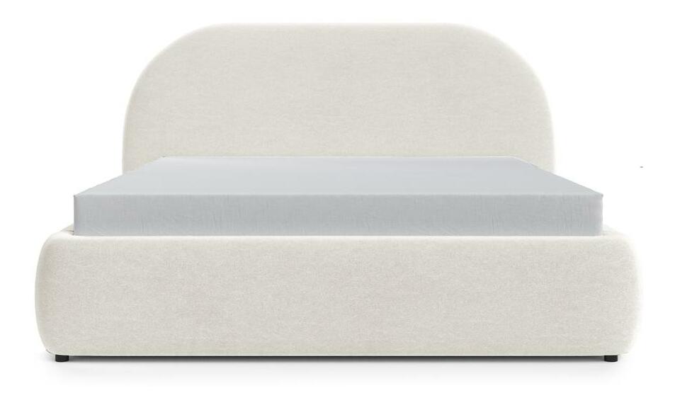 Pat matrimonial 180 cm Olivo P (cu somieră) (cu sp. depozitare) (bej + negru)