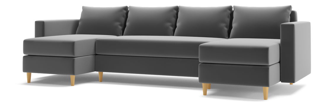 Rohová sedacia súprava U Lover (sivá)