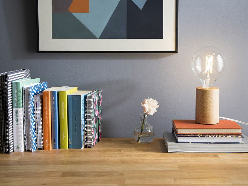 Asztali lámpa Garoua (világos fa)