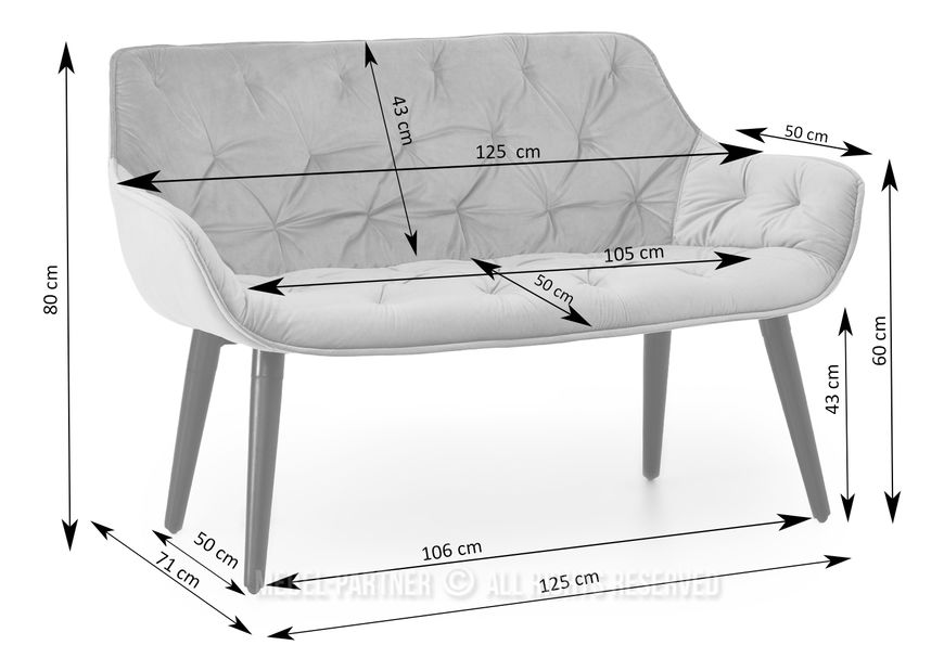 Kanapé Igor (bézs + fekete)