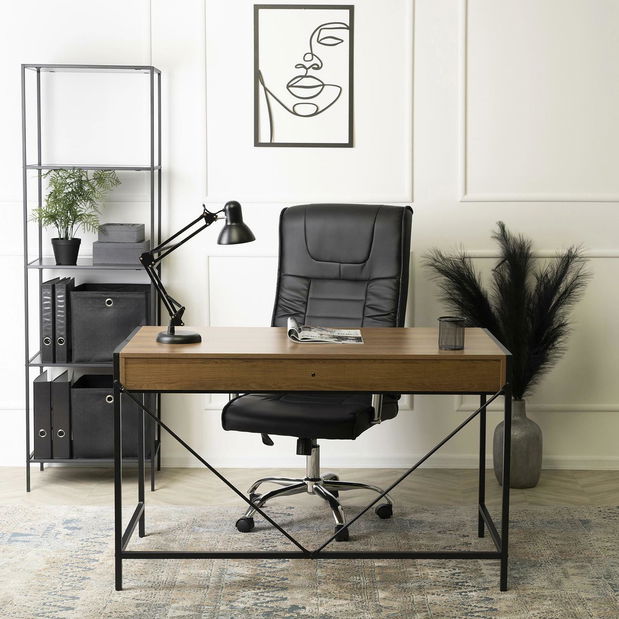 Masă de scris Azisa (nuc + negru) 