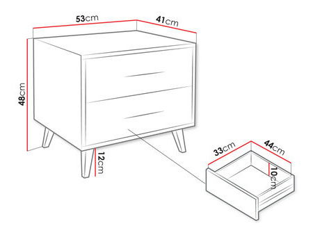 Noćni stolić Keiko (hrast artisan)