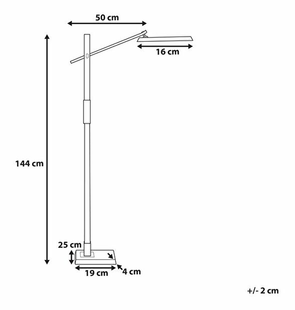 Stojanová lampa Andi (sivá)