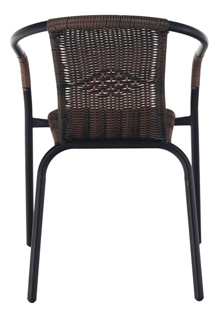 Záhradná stolička Durley (hnedá + čierna)