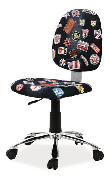 Scaun pentru copii Zap (negru + motiv)