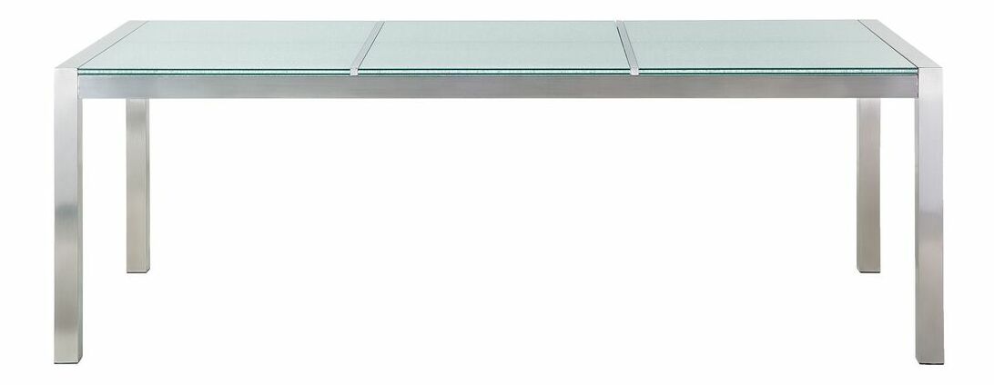 Záhradný stôl Grosso 220 (priehľadná) (tvrdené sklo)