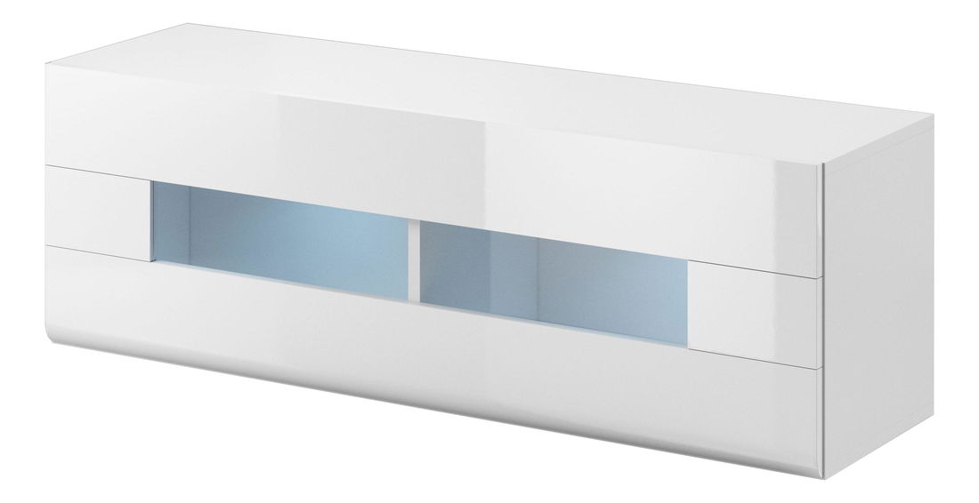 Függesztett szekrény/polc Tamie Typ 08 (fehér+ fényes fehér)