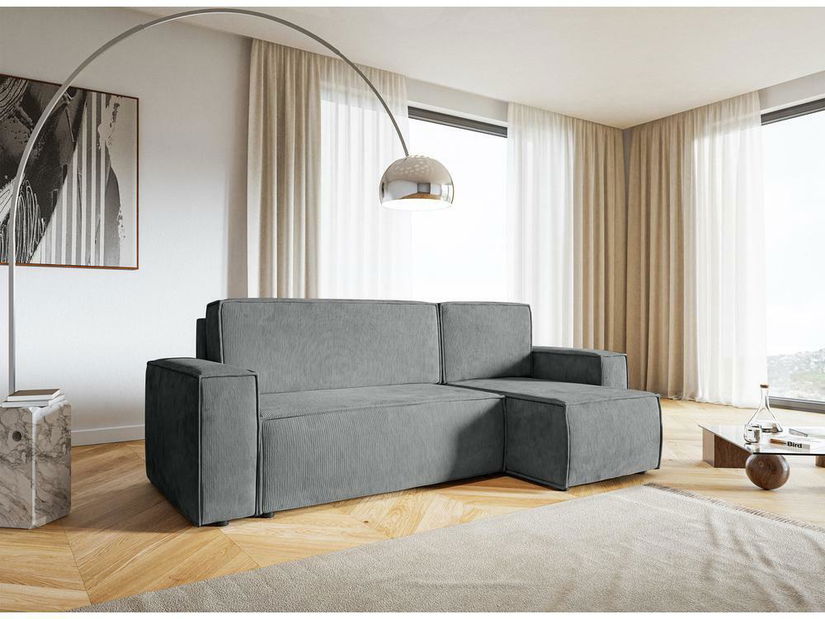 Colțar Copenhagen L (cenușiu + negru)