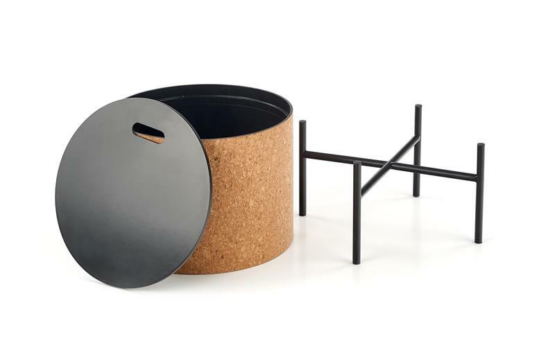 Dohányzóasztal Shae (természetes + fekete)