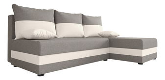 Sarok ülőgarnitúra Harmony L (világosszürke + fehér) (J)