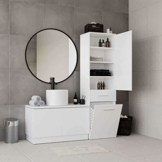 Visoki kupaonski ormarić Adorella 1 (bijela)