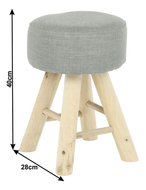 Taburetka Kik (sivá)