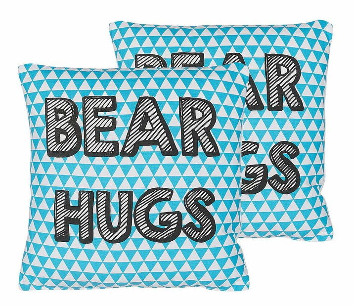 Sada 2 ozdobných vankúšov 40 x 40 cm Radzy (modrá)